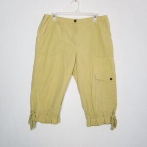 Emma James Women's Capri Pants Size 14 Petite Cotton Cargo Bermuda